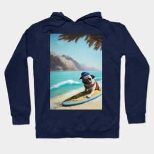 Pug surfing Hoodie